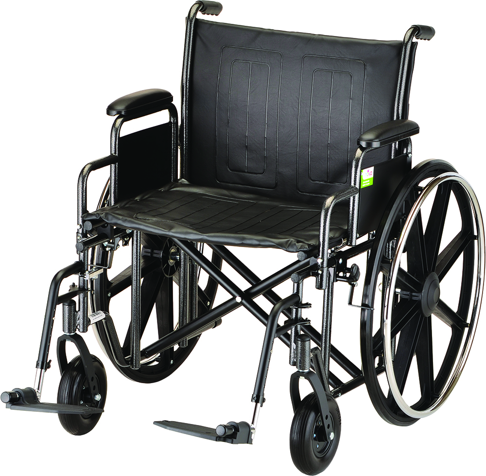 Wheelchair w/ Extra-Wide Seat, Heavy Duty Bariatric 